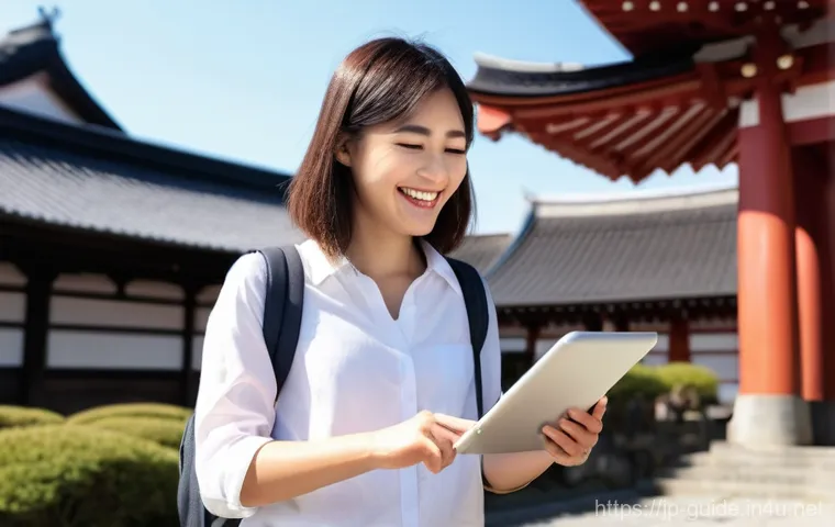 관광통역안내사로서 현장에서의 다국어 활용 사례 - **Prompt 1: The "Welcome Home" Moment**
    A Japanese female tour guide, mid-30s, with a warm, genu...