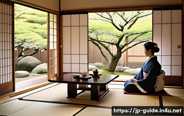 관광통역안내사로서 여행 상품 구성의 이해 - A vibrant Japanese ryokan (traditional inn) scene in spring, featuring a spacious tatami room with s...
