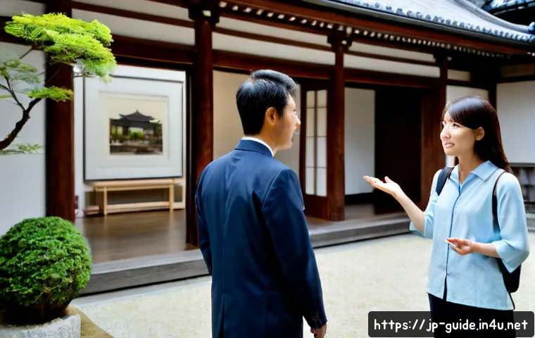 관광통역안내사와 유사 직업 비교 - Photorealistic split-scene career comparison, a professional tourist interpreter guide warmly leadin...